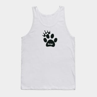 Beige name made of hand drawn paw prints Tank Top